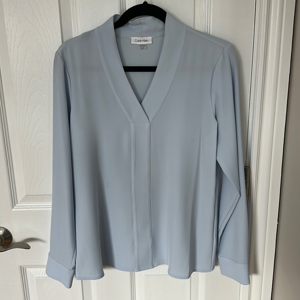 Calvin Klein blue blouse. Size small